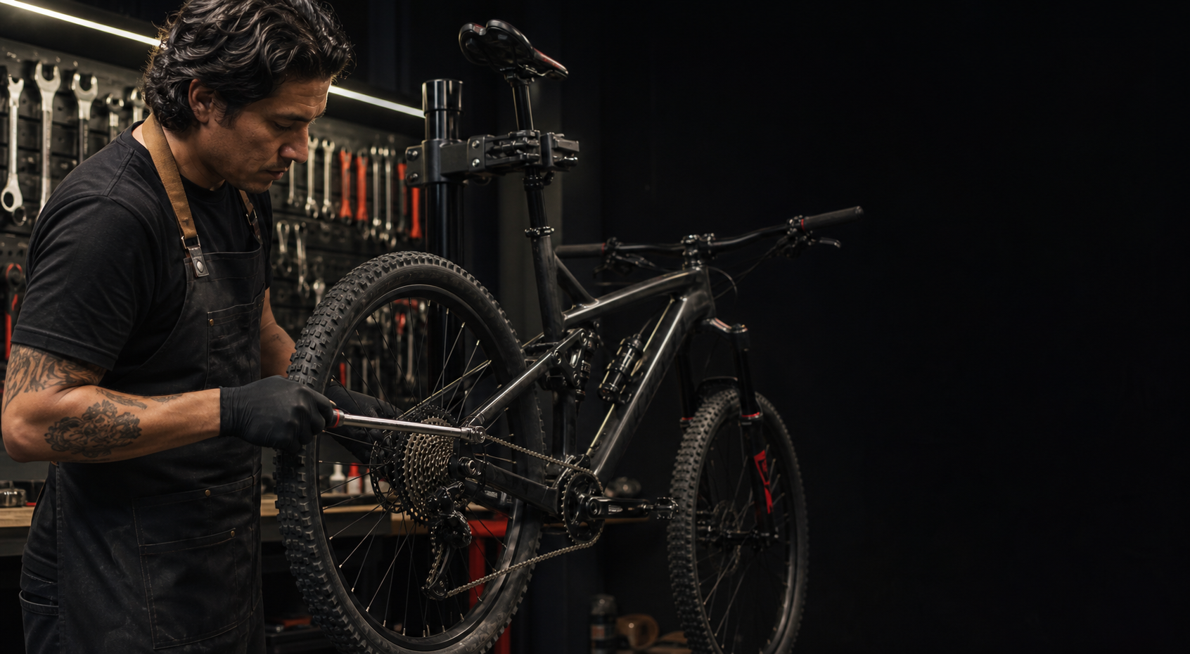 Trabajo técnico en el taller MrBike