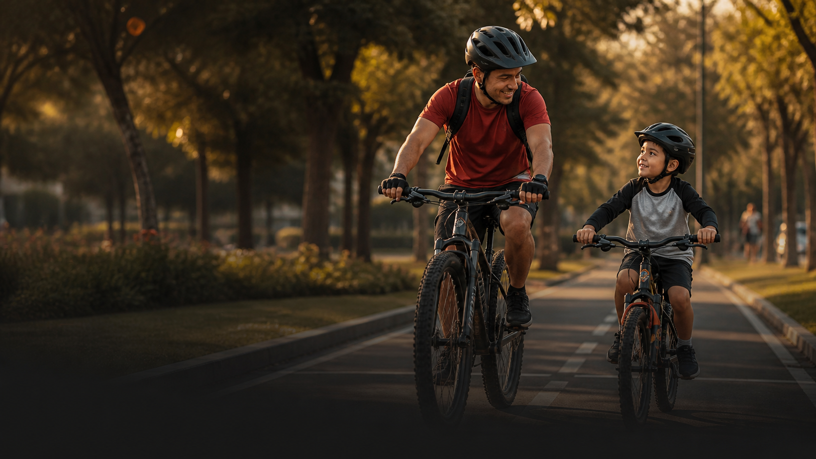 Familia: Bicicletas infantiles, padres, hijos y seguridad.
